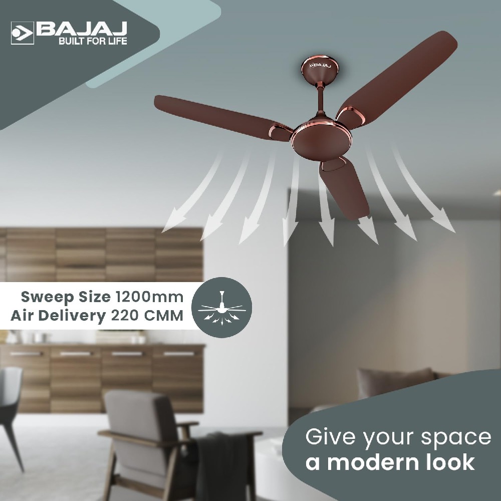 Bajaj Trendy EE Ceiling Fan 1200 mm (Copper) - Image 3