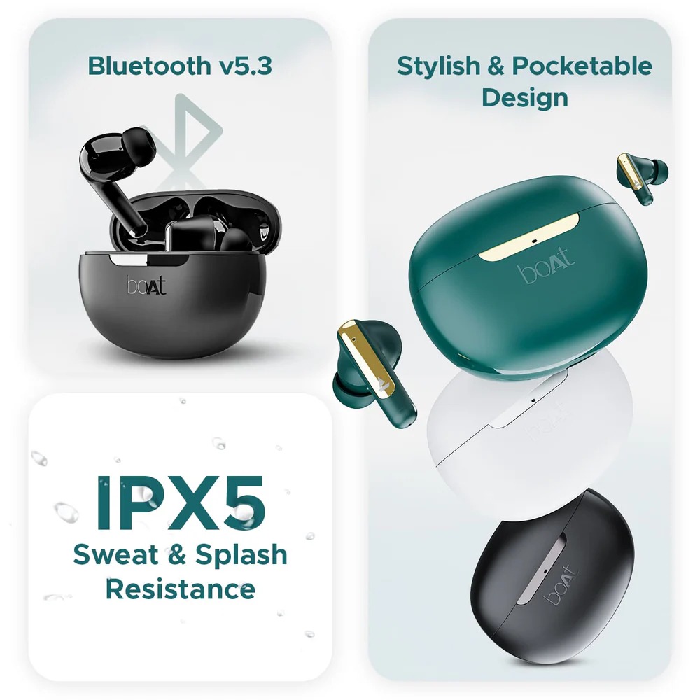 boAt Airdopes 141 ANC (Gunmetal Black) - Image 6