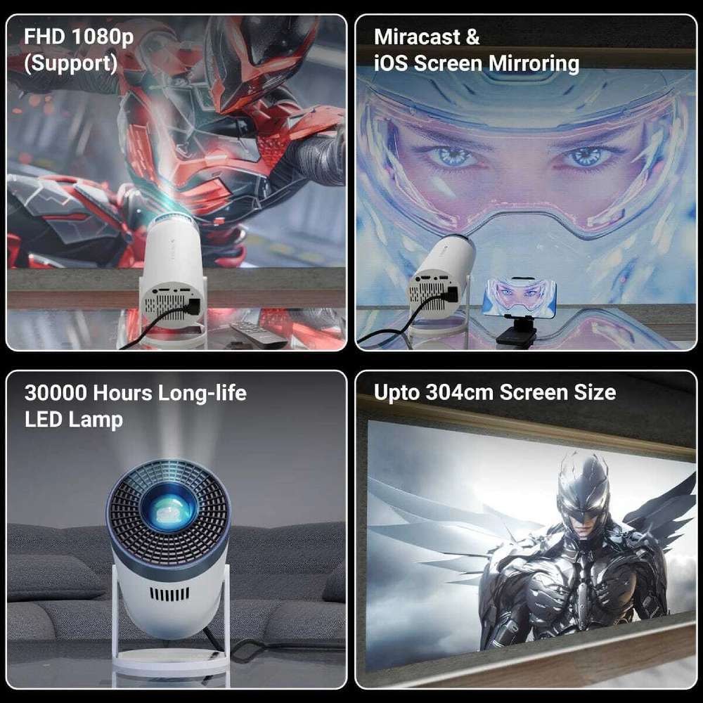 ZEBRONICS PixaPlay 62 Portable Projector (3000 lm / Wireless / Remote Controller) - Image 5